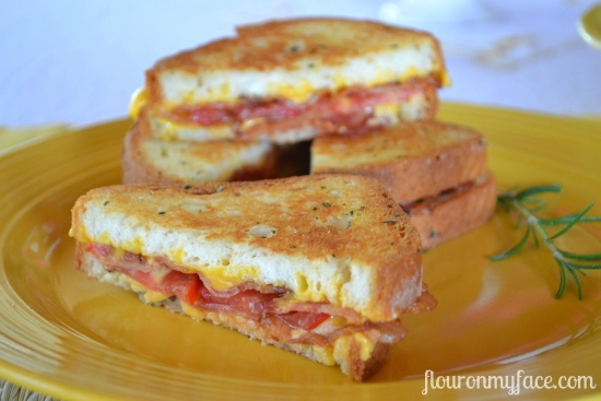 Rosemary Bacon Tomato Grilled Cheese