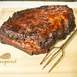 Half a rack of bbq pork spareribs