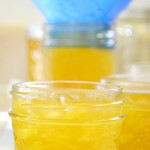 filling canning jars, making jam,