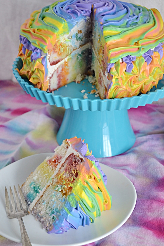 Rainbow Jello Poke CakeFlour On My Face