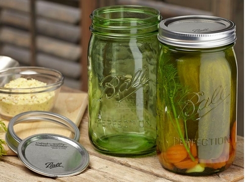 Ball Heritage Green Jars,