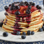 Buttermilk Pancakes with Homemade Blueberry Syrup