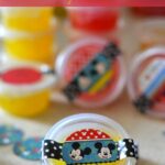 DIY Party Favors, DIY Glitter Goo, Kids Party Ideas, Kid party favors, mickey mouse party favors, diy disney party,